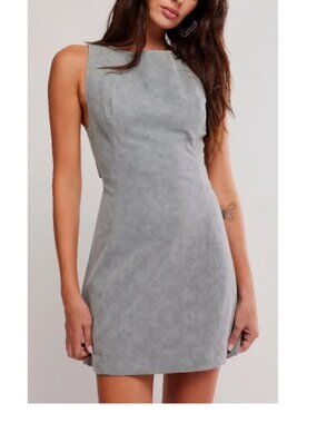 NWT FREE PEOPLE Atlas Vegan Suede Mini / Wild Dove L